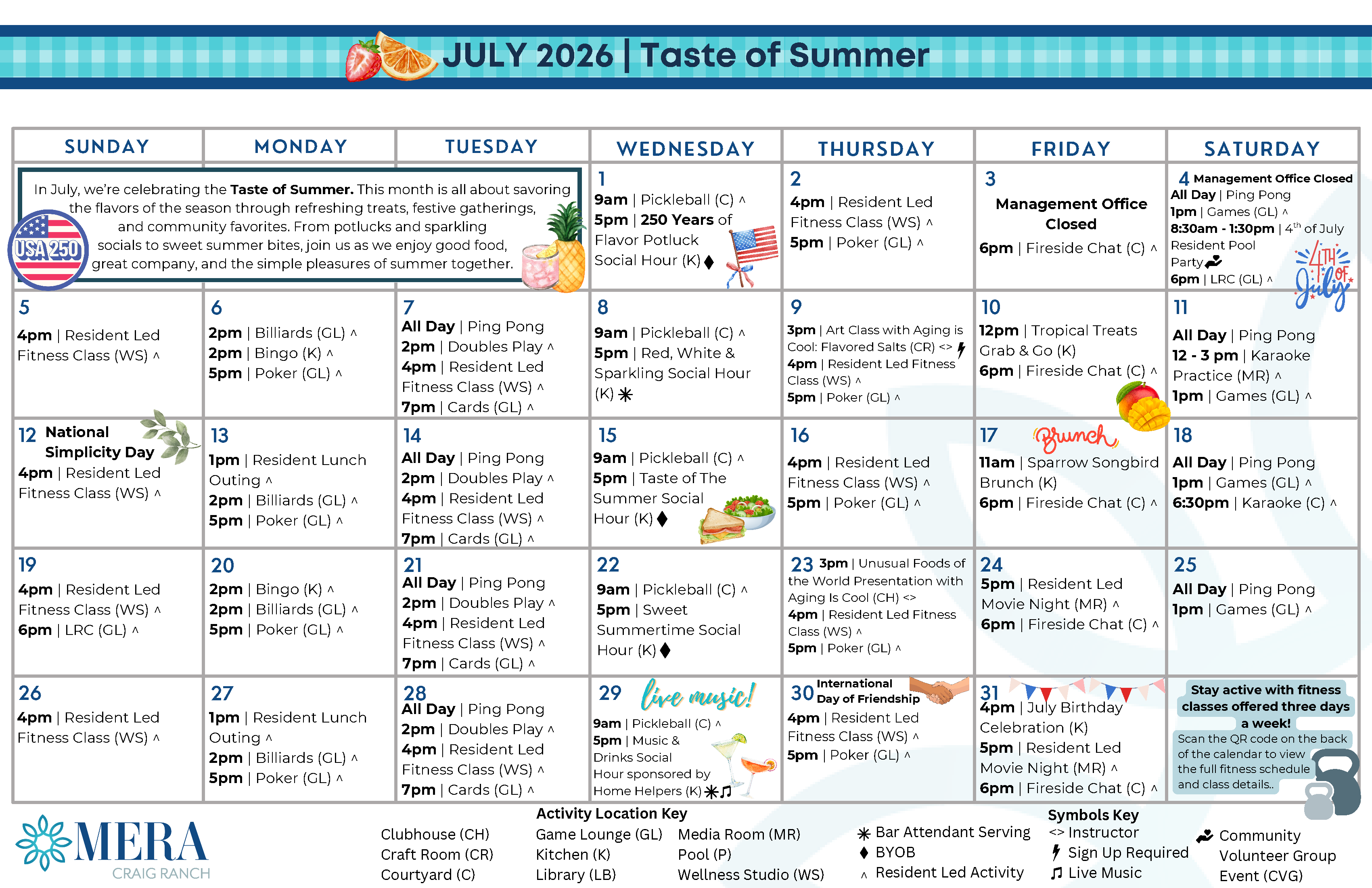Resident Calendar Resident Calendar